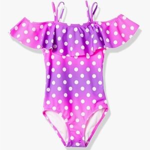 332 NWT Kanu Surf Girls Peggy UPF 50+ Off Shoulder One Piece Swimsuit - Size: 10